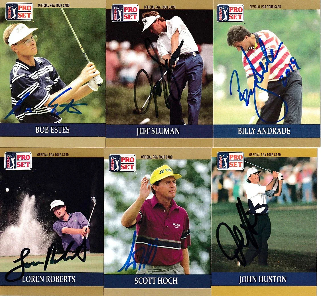 6 signed 1990 Pro Set golf cards Jeff Sluman RC Scott Hoch Loren Roberts - AutographsForSale.com
