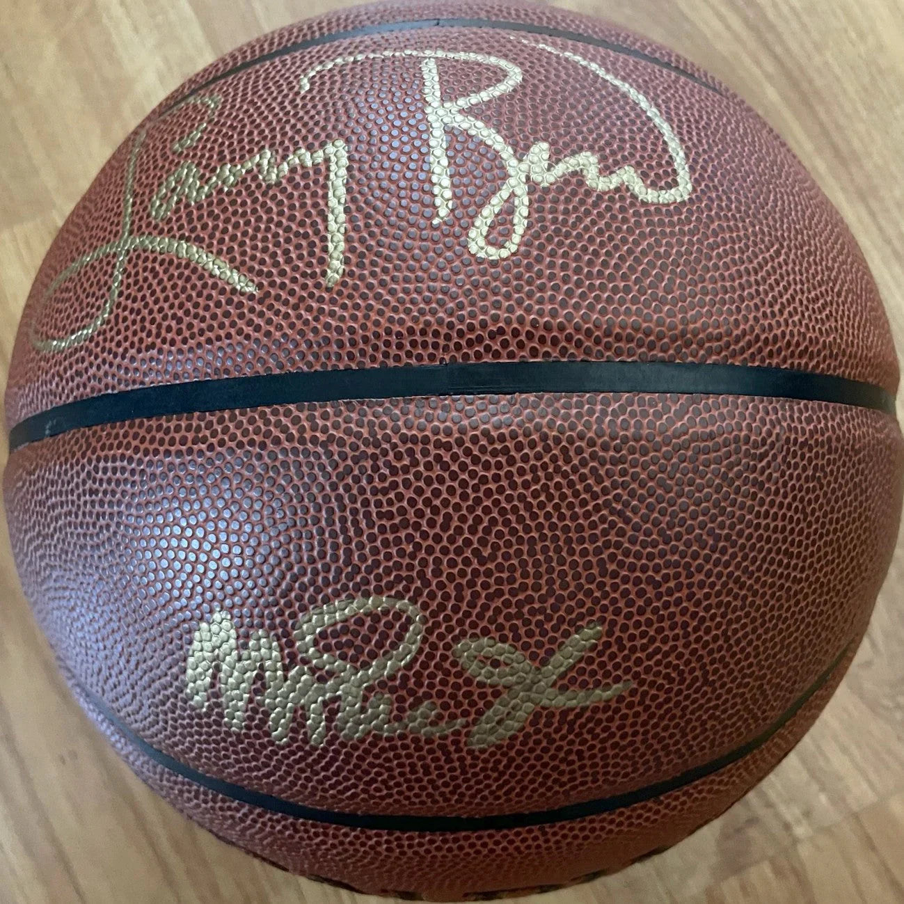 Larry Bird & Magic Johnson signed Spalding NBA basketball BAS Schwartz Celtics Lakers - AutographsForSale.com