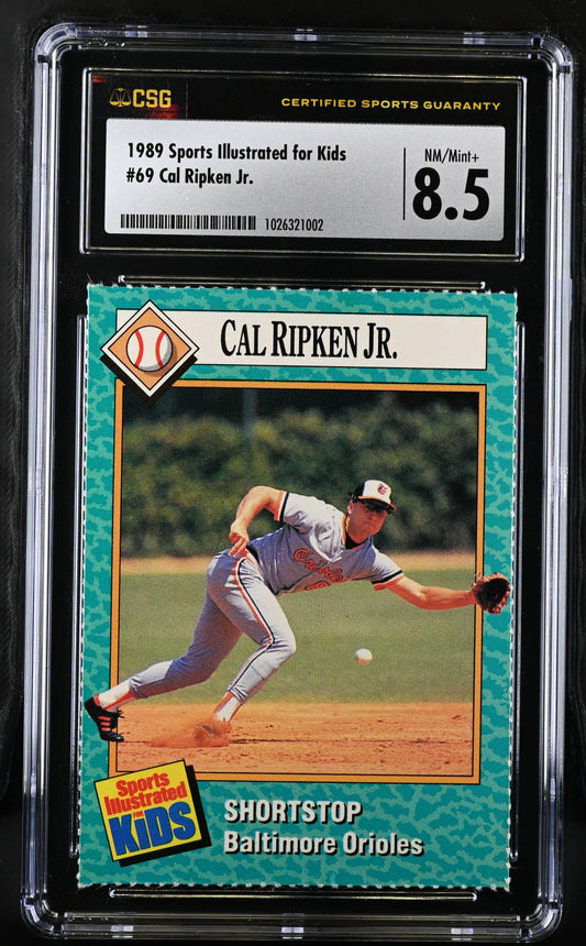 Cal Ripken Orioles 1989 SI for Kids card CSG 8.5 - AutographsForSale.com