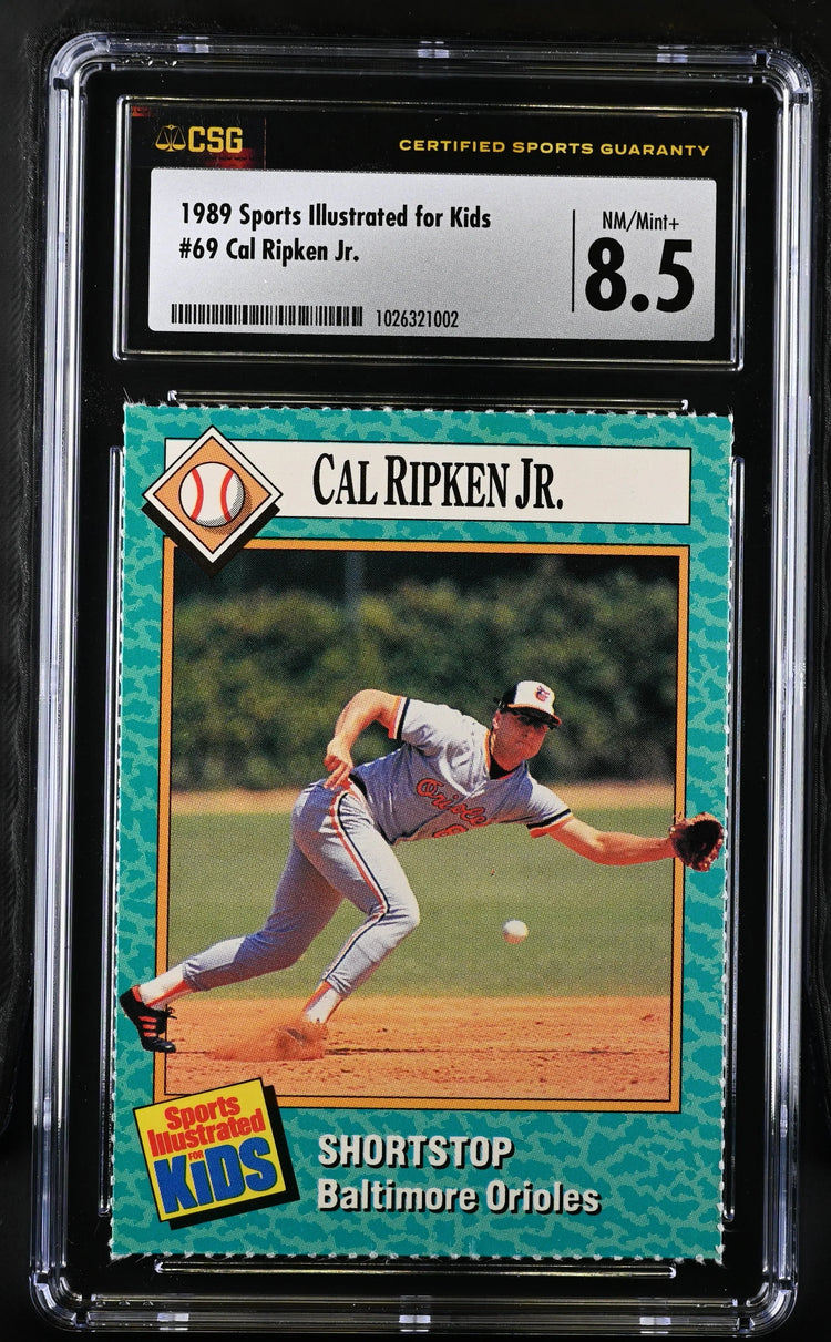 Cal Ripken Orioles 1989 SI for Kids card CSG 8.5 - AutographsForSale.com