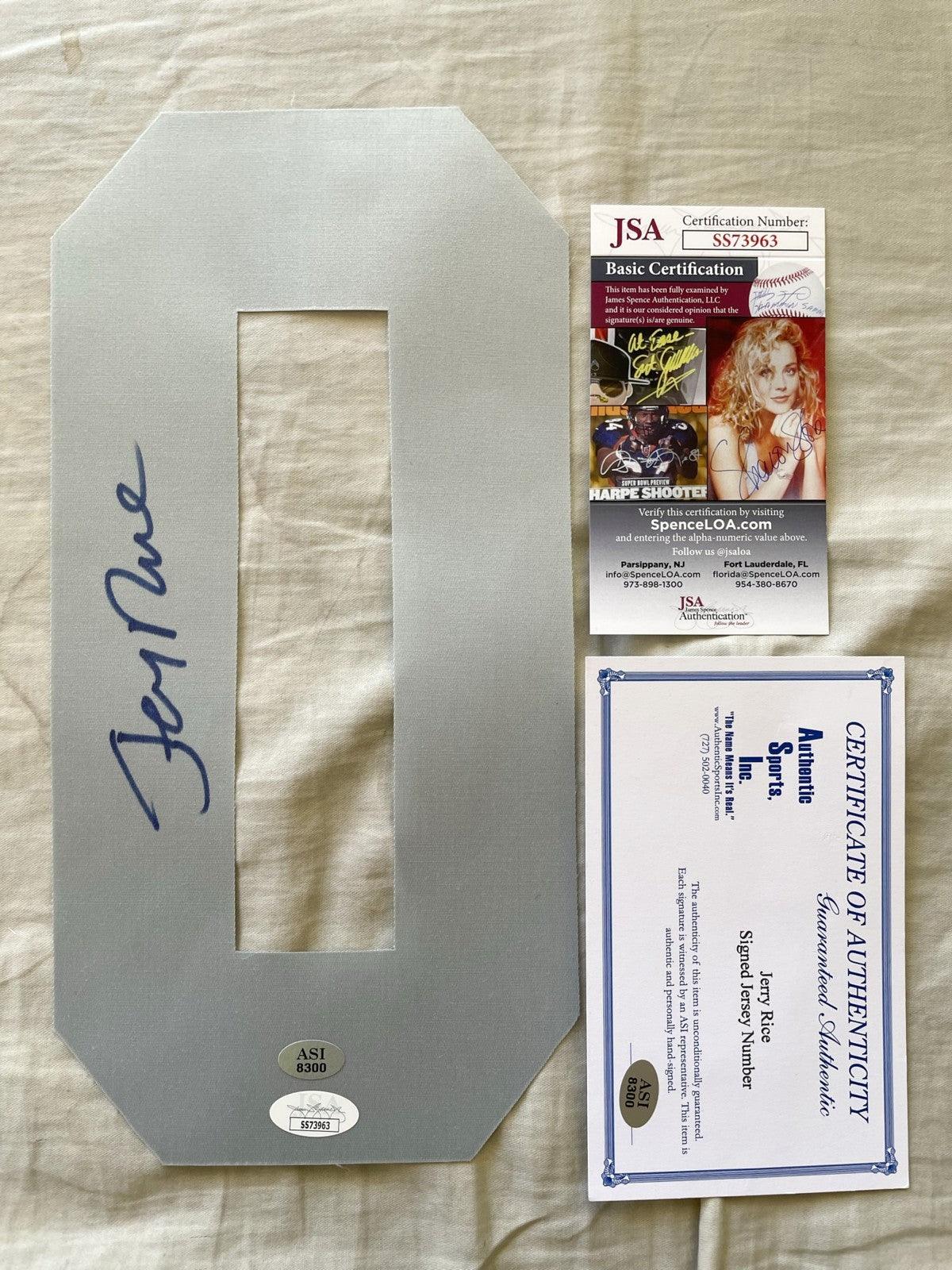 Jerry Rice signed Oakland Raiders Silver jersey number 0 JSA - AutographsForSale.com