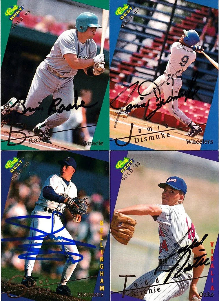 4 signed 1993 Classic Gold minor league cards Shawn Estes Todd Ritchie - AutographsForSale.com