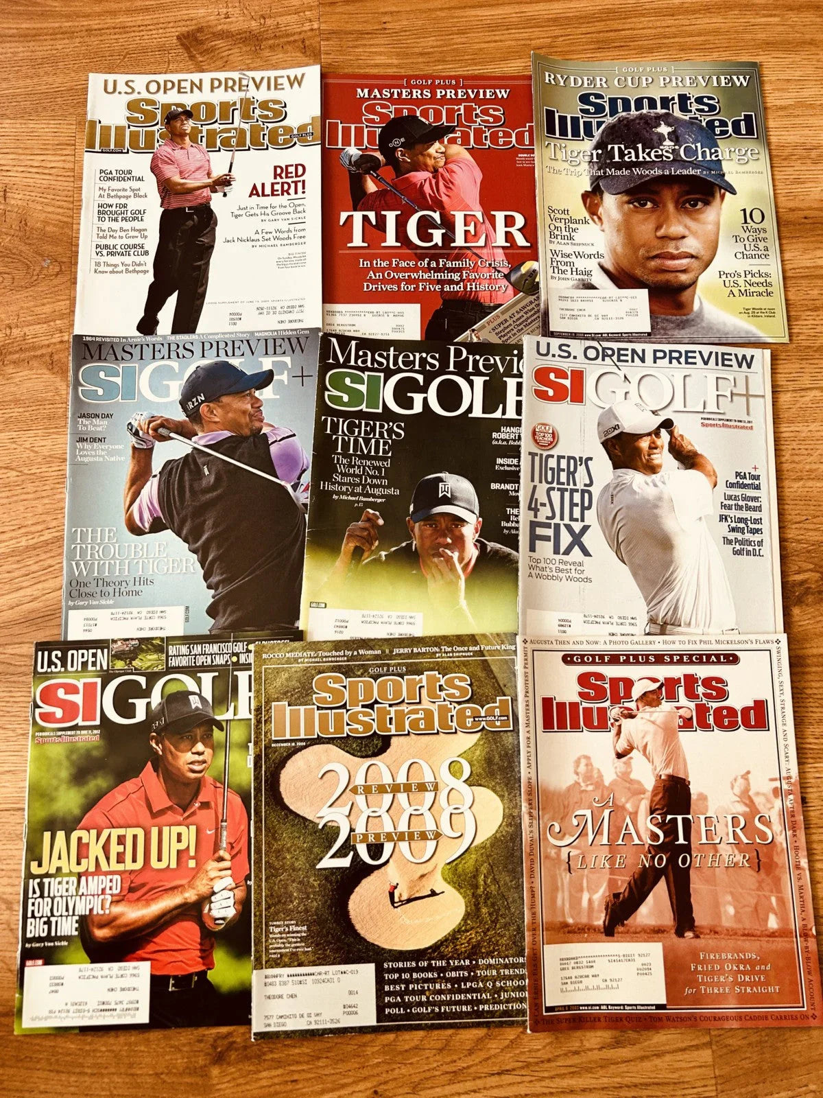 9 Tiger Woods 2003 to 2014 Sports Illustrated Golf Plus magazine issues - AutographsForSale.com
