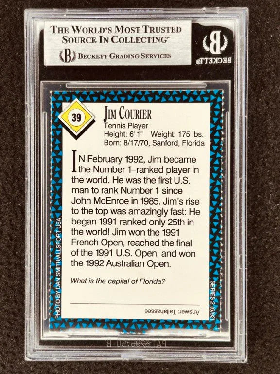 Jim Courier signed 1992 SI for Kids card BAS certified - AutographsForSale.com