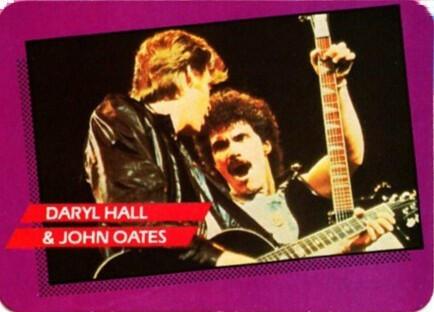 Daryl Hall & John Oates 1985 Amurol Rock Star concert card - AutographsForSale.com