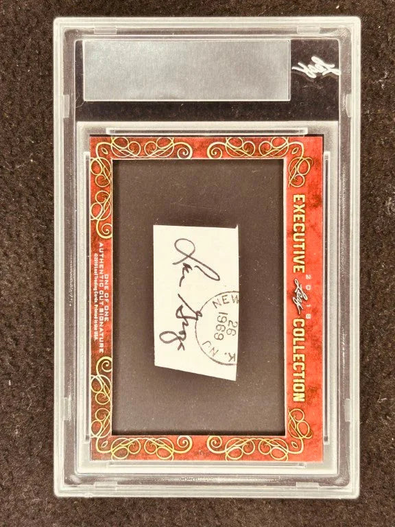 Jim Brown & Lou Groza 2018 Leaf Masterpiece Cut Signature certified signed card 1/1 JSA Browns - AutographsForSale.com