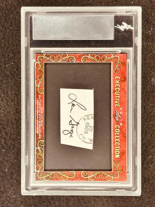 Jim Brown and Lou Groza 2018 Leaf Masterpiece Cut Signature certified autograph card 1/1 JSA Browns - AutographsForSale.com