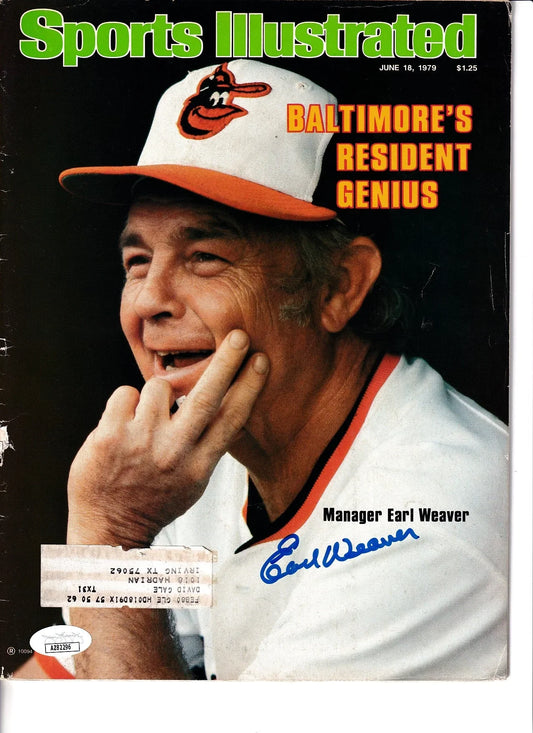 Earl Weaver signed Orioles 1979 Sports Illustrated magazine JSA - AutographsForSale.com