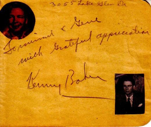 Kenny Baker autographed autograph album or book page (inscribed) - AutographsForSale.com