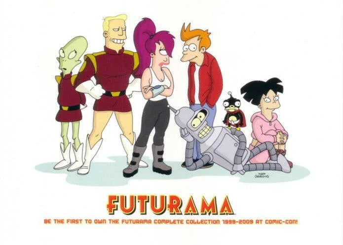 Futurama 2009 San Diego Comic-Con Fox 5x7 promo card - AutographsForSale.com