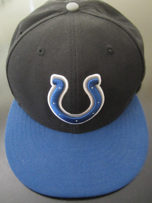 Indianapolis Colts New Era On Field black and blue cap or hat (fitted size 8 3/8) - AutographsForSale.com