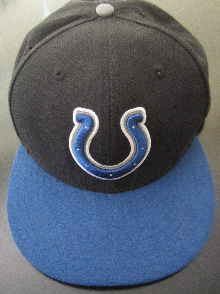 Indianapolis Colts New Era On Field black & blue cap or hat fitted size 8 3/8 - AutographsForSale.com