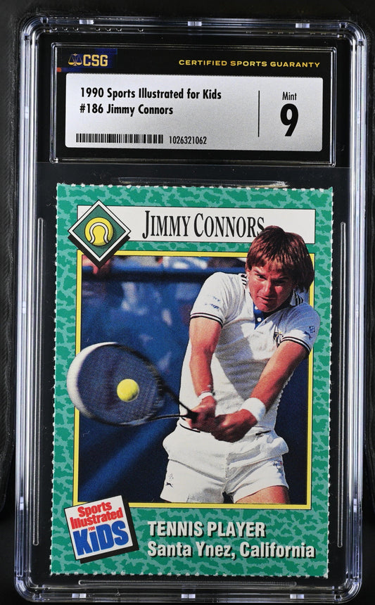 Jimmy Connors 1990 Sports Illustrated for Kids tennis card CSG Graded 9 Mint - AutographsForSale.com