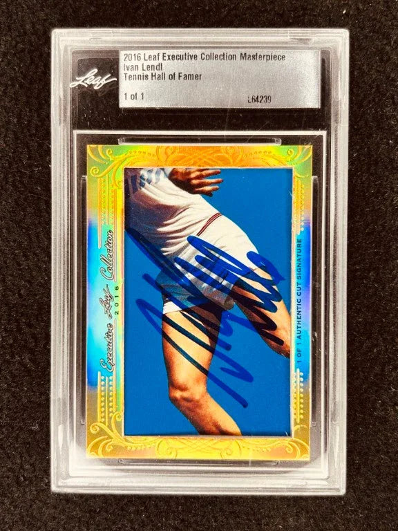 Ivan Lendl 2016 Leaf Masterpiece Cut Signature certified signed tennis card 1/1 - AutographsForSale.com