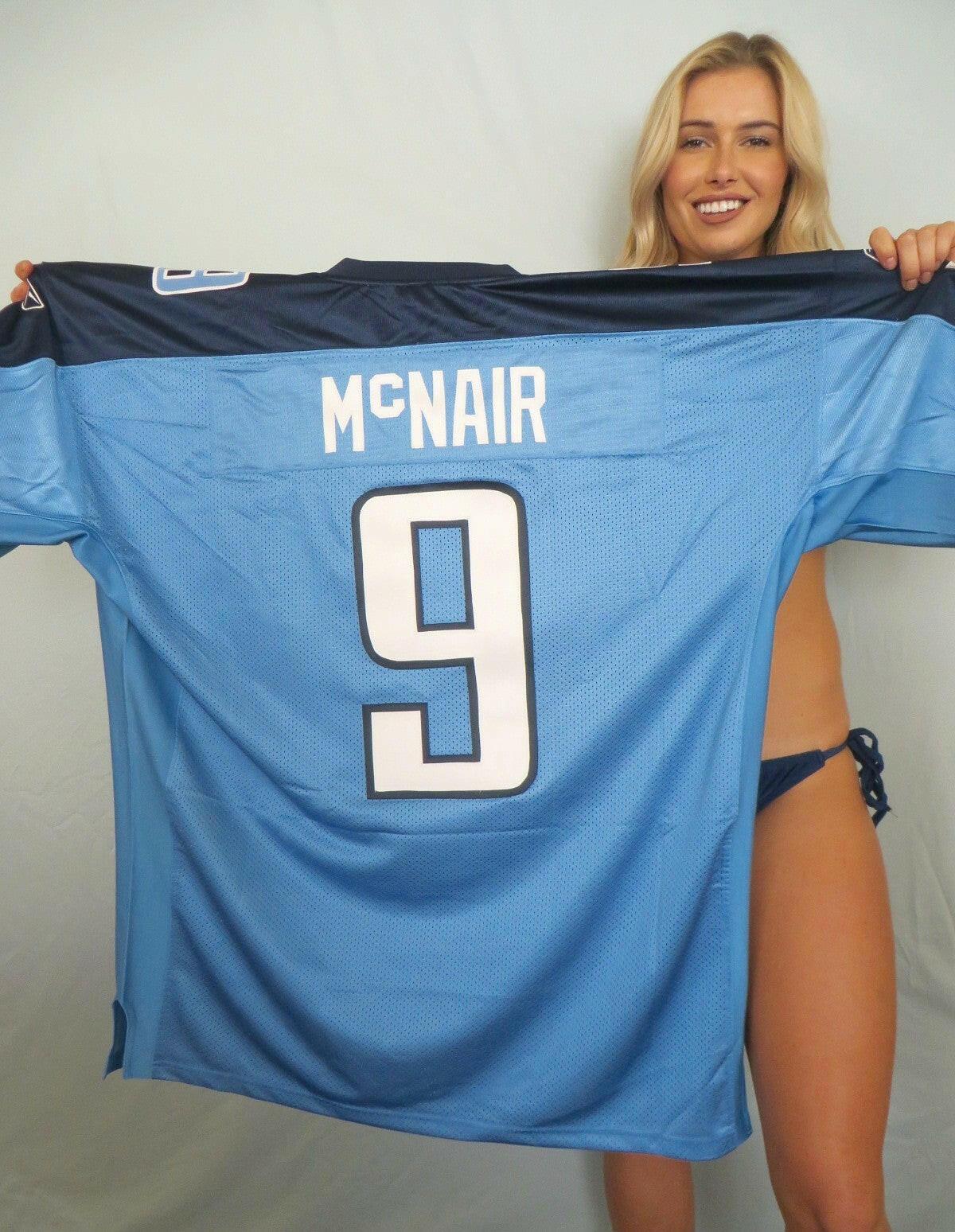 Steve McNair Tennessee Titans Reebok game model blue jersey - AutographsForSale.com