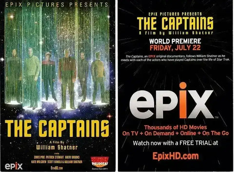 Star Trek Captains movie 2011 SDCC 4x6 promo card (William Shatner) - AutographsForSale.com