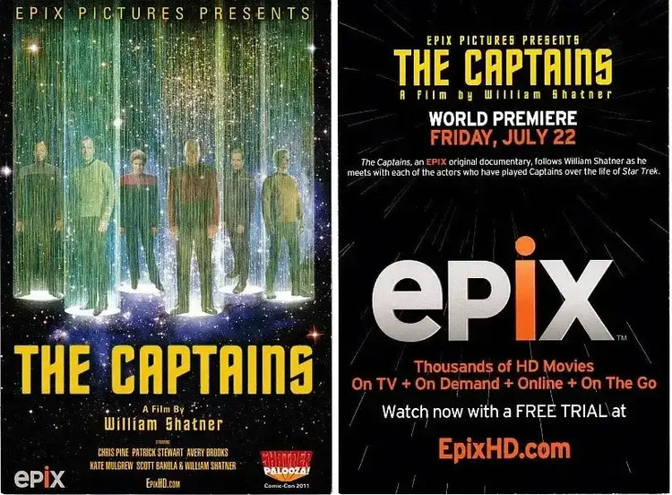 Star Trek Captains movie 2011 SDCC 4x6 promo card (William Shatner) - AutographsForSale.com