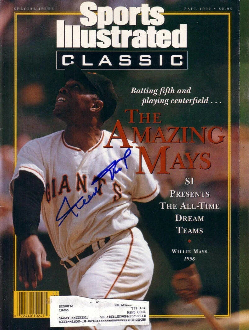 Willie Mays signed SF Giants 1992 Sports Illustrated magazine JSA - AutographsForSale.com