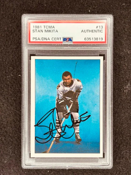 Stan Mikita signed Chicago Blackhawks 1981 TCMA card PSA/DNA - AutographsForSale.com