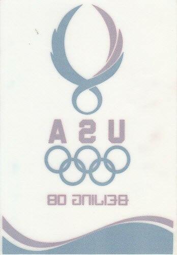 Team USA 2008 Beijing Olympics 3 1/2 x 5 static window cling - AutographsForSale.com