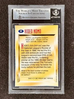 Hideo Nomo autographed Los Angeles Dodgers 1996 SI for Kids card BAS slabbed - AutographsForSale.com