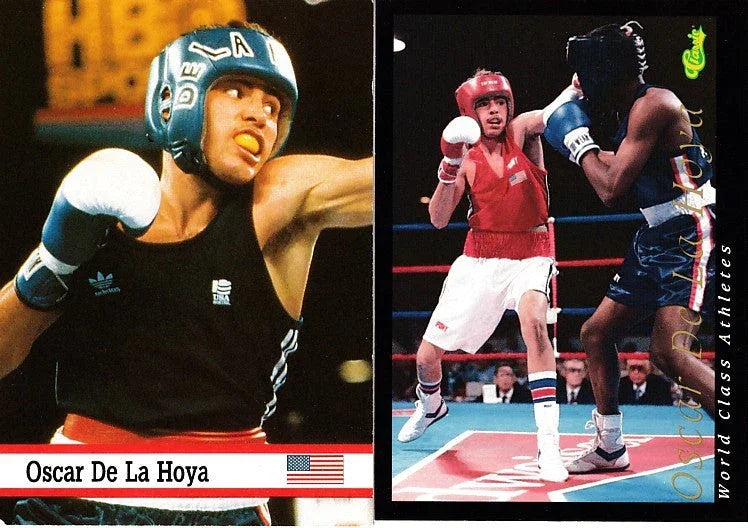 Oscar De La Hoya 1993 Fax Pax & 1992 Classic World Class Athletes boxing cards - AutographsForSale.com