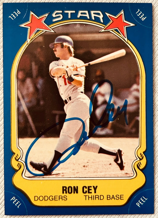 Ron Cey autographed LA Dodgers 1981 Fleer Star stickers card - AutographsForSale.com