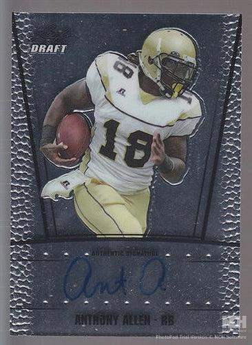Anthony Allen Georgia Tech certified signed 2011 Leaf Draft card - AutographsForSale.com