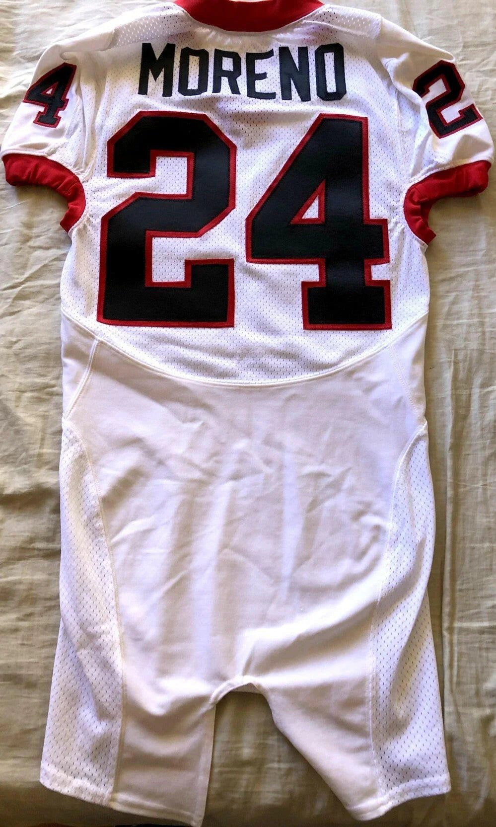 Knowshon Moreno Georgia Bulldogs 2008 team issue Nike white game model jersey - AutographsForSale.com