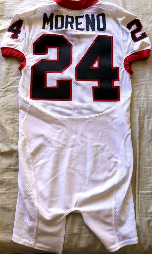 Knowshon Moreno Georgia Bulldogs 2008 team issue Nike white game model jersey - AutographsForSale.com