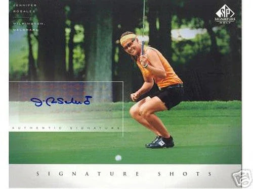 Jennifer Rosales certified signed 2004 Upper Deck SP Signature golf 8x10 LPGA photo card - AutographsForSale.com