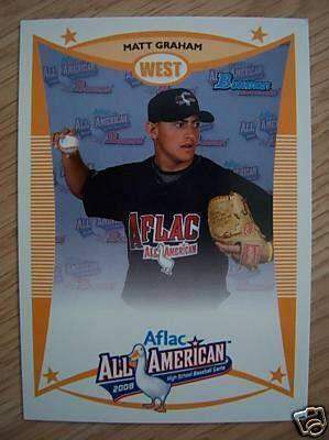 Matt Graham 2008 AFLAC Bowman Rookie Card - AutographsForSale.com