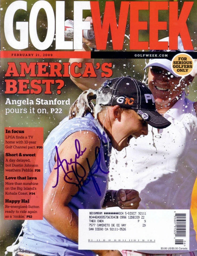 2 Angela Stanford autographed 2009 Golfweek LPGA magazines - AutographsForSale.com