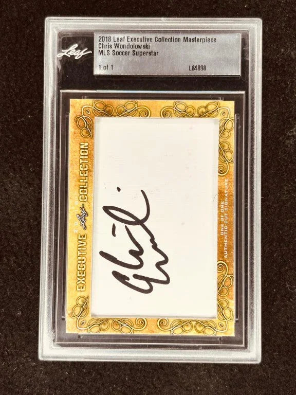 Chris Wondolowski 2018 Leaf Masterpiece Cut Signature certified signed card 1/1 JSA MLS - AutographsForSale.com