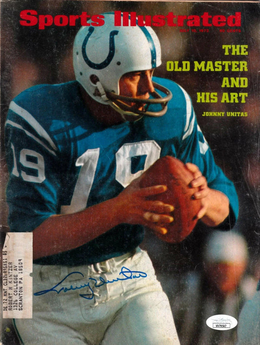 Johnny Unitas signed Baltimore Colts 1972 Sports Illustrated framed JSA - AutographsForSale.com