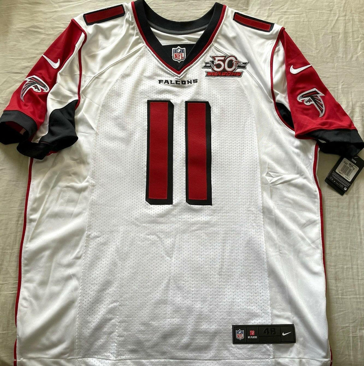 Julio Jones Atlanta Falcons Nike Elite white game model jersey New - AutographsForSale.com