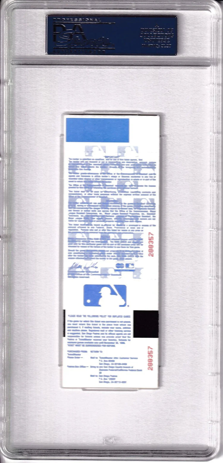 1998 NY Yankees vs Padres World Series Game 5 Phantom ticket PSA 10 Gem Mint - AutographsForSale.com