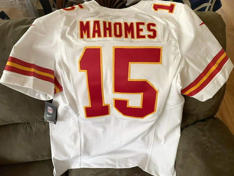 Patrick Mahomes Kansas City Chiefs Nike Elite game model white jersey NEW - AutographsForSale.com