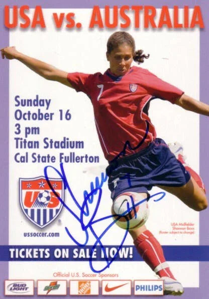 Shannon Boxx signed 2004 US Women’s National team soccer postcard - AutographsForSale.com