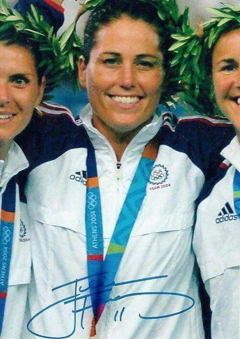 Julie Foudy signed 2004 US Olympic soccer gold medal 5x7 photo BAS - AutographsForSale.com
