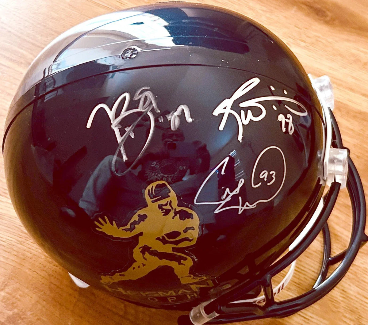 Tim Brown Charlie Ward Ricky Williams autographed Heisman full size helmet JSA - AutographsForSale.com