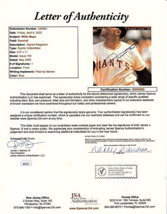 Willie Mays autographed SF Giants 2000 Beckett magazine JSA - AutographsForSale.com