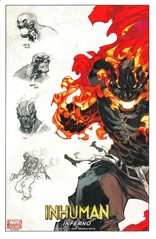 Inhuman Inferno Marvel Comics 2014 SDCC promo artwork print - AutographsForSale.com