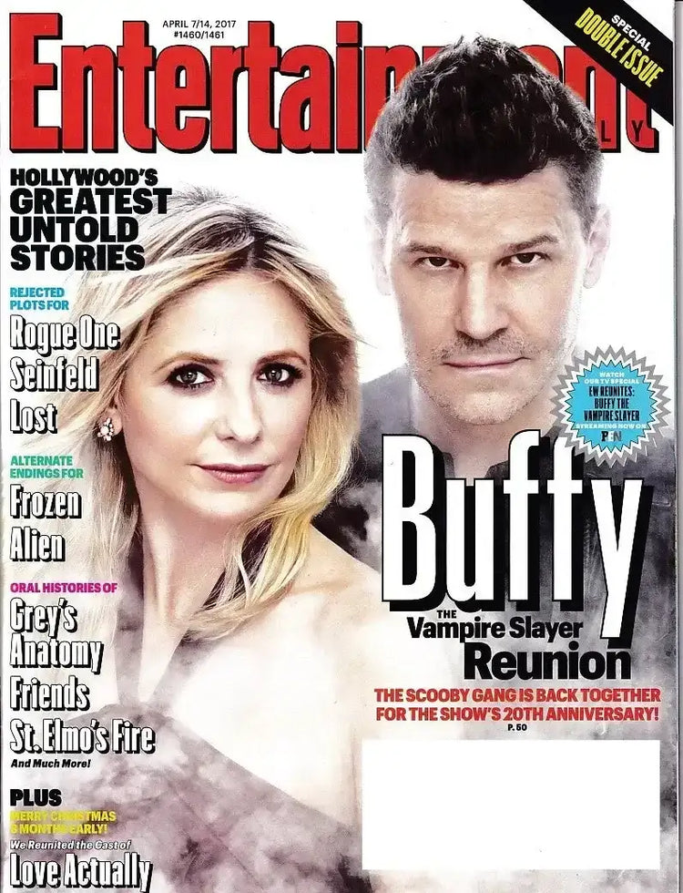 Buffy the Vampire Slayer 2017 Entertainment Weekly magazine David Boreanaz Sarah Michelle Gellar - AutographsForSale.com