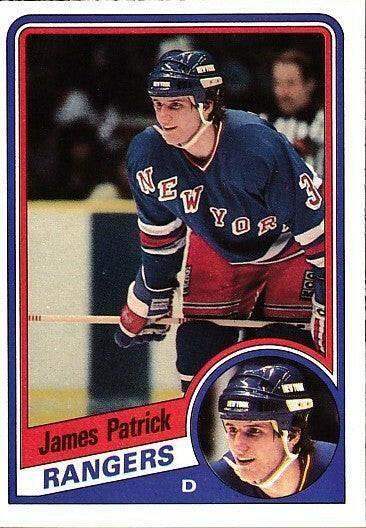 James Patrick NY Rangers 1984-85 O-Pee-Chee Rookie Card - AutographsForSale.com