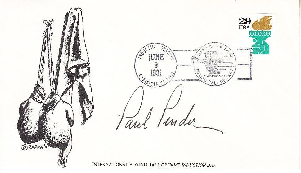 Paul Pender signed 1991 Boxing Hall of Fame cachet envelope - AutographsForSale.com
