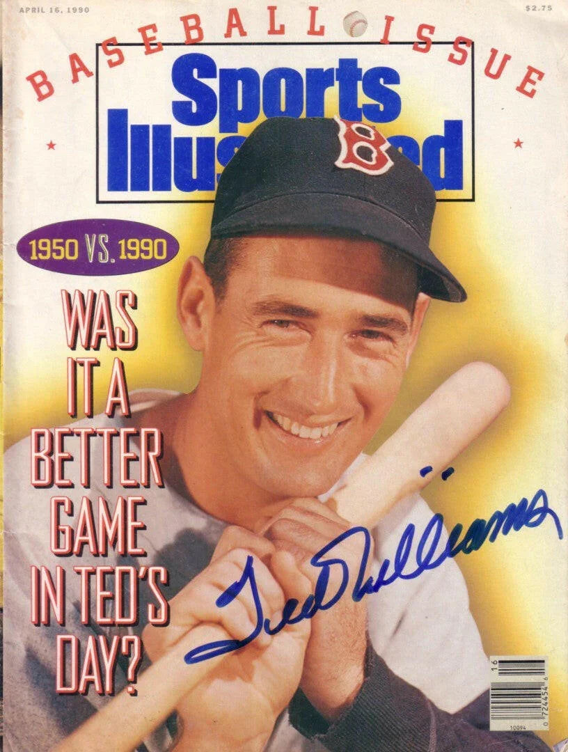 Ted Williams autographed Boston Red Sox 1990 Sports Illustrated magazine - AutographsForSale.com