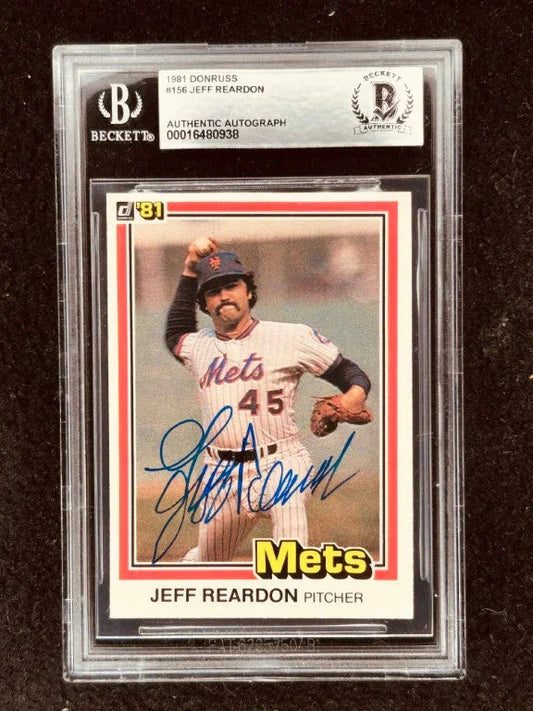 Jeff Reardon signed Mets 1981 Donruss Fleer RCs BAS slabbed - AutographsForSale.com