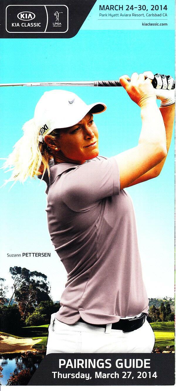 2014 LPGA Kia Classic golf Thursday Pairings Guide Suzann Pettersen - AutographsForSale.com