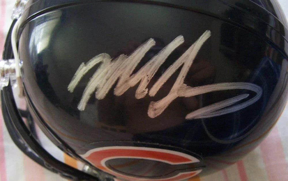 Jim McMahon Mike Singletary autographed Chicago Bears mini helmet JSA - AutographsForSale.com